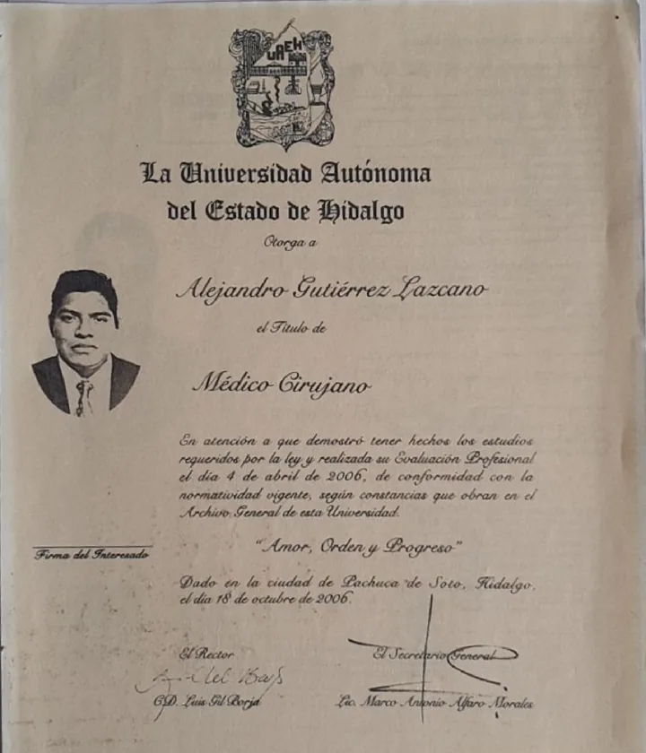 Título de Médico Cirujano, UAEH